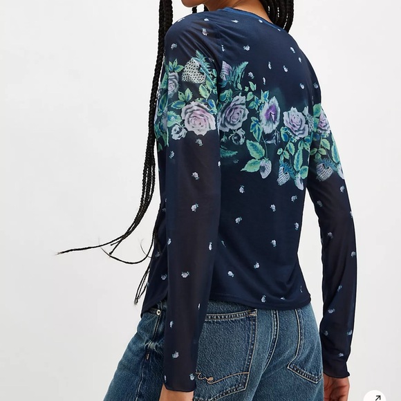 NWT Free People Home Grown Mesh Cardi - Picture 2 of 5